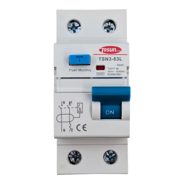 Circuit Breaker with Differential Type AC Curve C 6kA