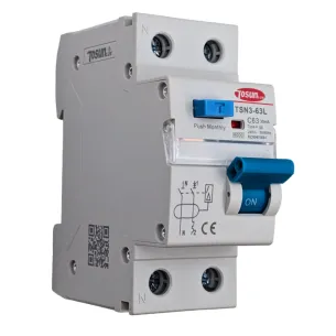 Disjoncteur avec type différentiel Courbe AC C 6KA 1P+N Type A 2