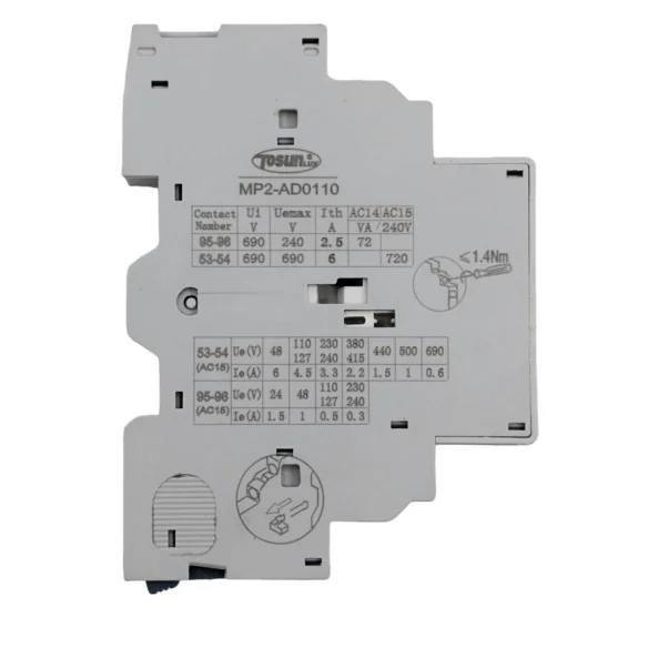 Auxiliary Contact AD0110 1NC (FAULT) + NO for Motor Guard
