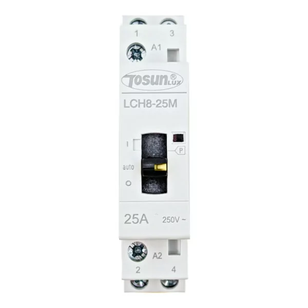 Modular Contactor with Man-Auto-OFF Selector NO 2P 230V AC