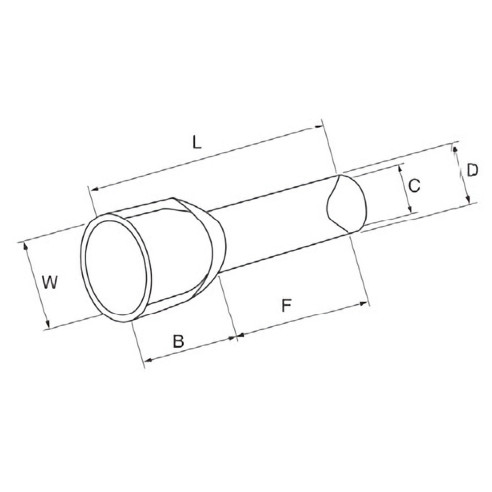 Extrémité de câble isolée Isolation 0,5 mm²