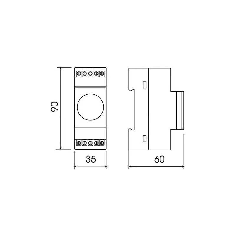 Daily Time Switch with Power Reserve - 2 DIN - Perry