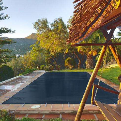 Custom made winter pool cover