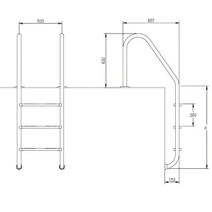 Standard Model Ladder with Anode Sacrifice Kit - 1 2
