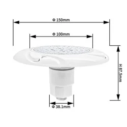 Projetor LED ABS 6W RGB para piscinas de fibra, liner ou chapa reforçada 2