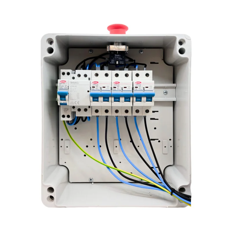 Electrical Panel 3 Sockets with RCD and Circuit Breakers