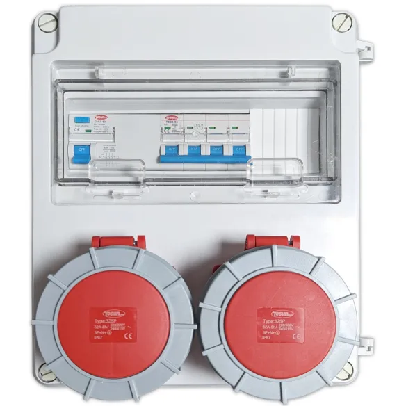 Electrical Panel 2 Sockets with Differential and Circuit Breaker Swimhome