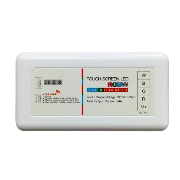Controlo remoto RGBW para sistemas com cabo de 5 fios 18A