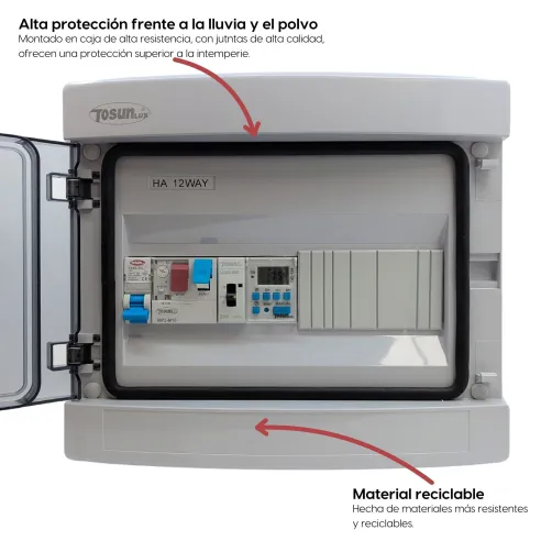 Painel de controlo de piscinas com fonte de alimentação