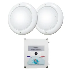 Pack 2 projectores LED brancos 30W com transformador 100W
