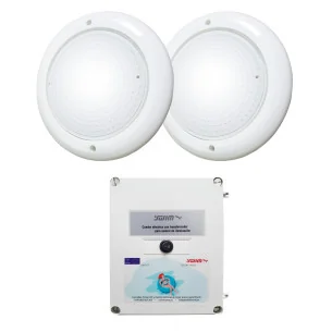 Pack 2 White LED Spotlights 30W with Transformer 100W