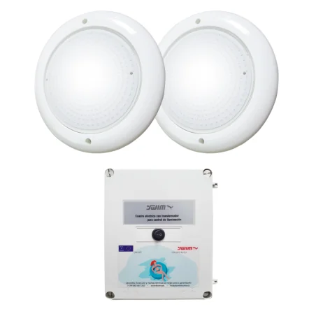 Pack 2 Focos LED Blanco 30W con Transformador 100W