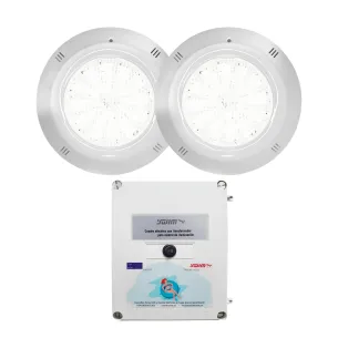 Pack 2 Focos LED Blanco 35W con Transformador 100W
