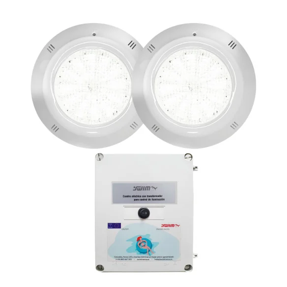 Pack 2 Focos LED Blanco 35W con Transformador 100W