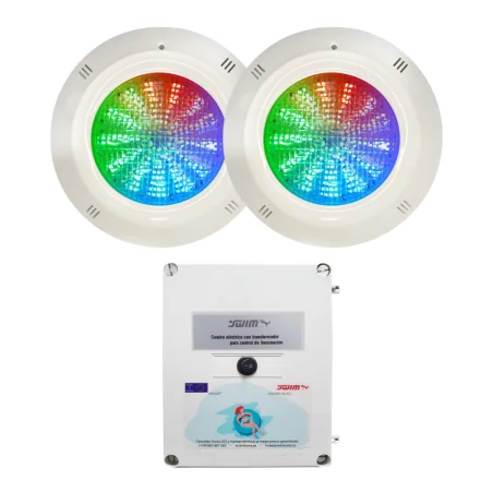 Pack 2 Spots LED Blancs 35W avec Transformateur 100W