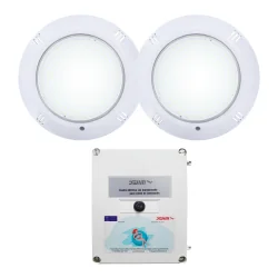 Pack 2 Spots LED Blancs 35W avec Transformateur 100W
