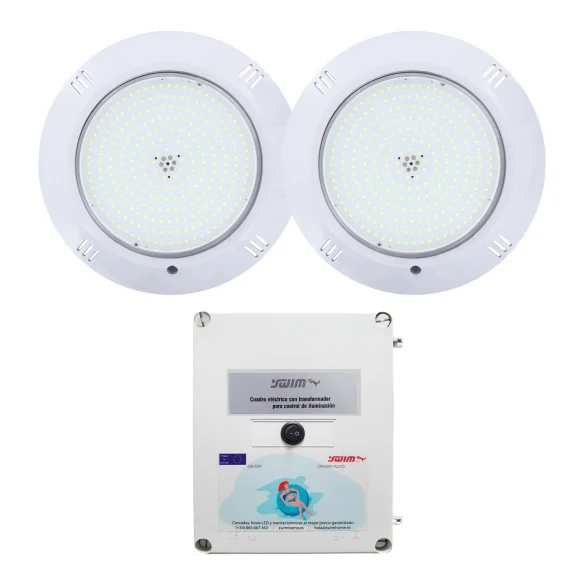 Pack 2 Focos LED Blanco Cálido 35W con Transformador 100W