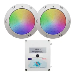 Pack 2 LED RGB Spotlights 35W avec Transformateur 100W