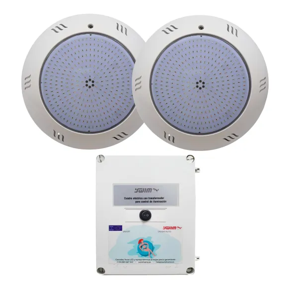 Pack 2 Focos LED Blanco Cálido 35W con Transformador 100W