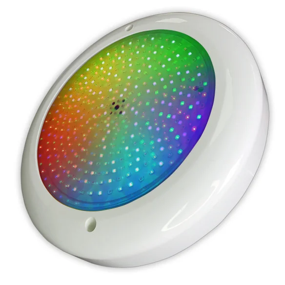 2 spots LED blancs avec transformateur et télécommande pour piscine