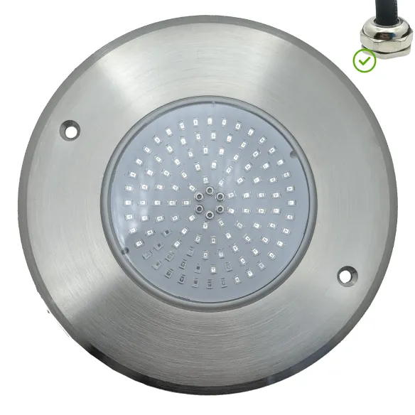 Spot LED RVB ON/OFF Acier inoxydable 16CM 10W + Télécommande + Transformateur