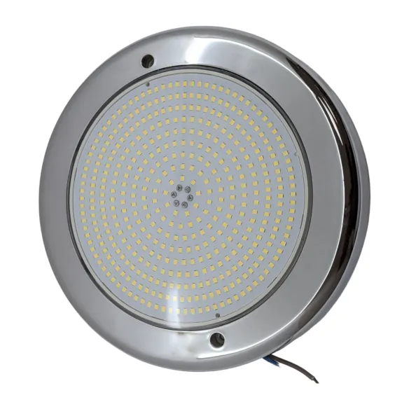 2 spots LED blancs avec transformateur et télécommande pour piscine