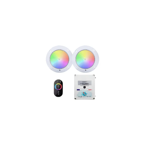 copy of Pack of 2 LED Spotlights Cool White 30W with Remote Control and Transformer 100W 12AC