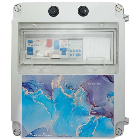 Pack 2 Focos LED RGB ON/OFF 30W 12V AC con Cuadro Eléctrico