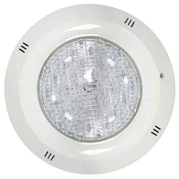 Projetor LED RGB com interrutor ON/OFF 18W 12V AC Montagem à superfície para piscina Gama básica