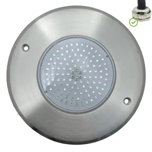 Foco LED Blanco Frío Acero Inoxidable | 16CM Diametro 10W