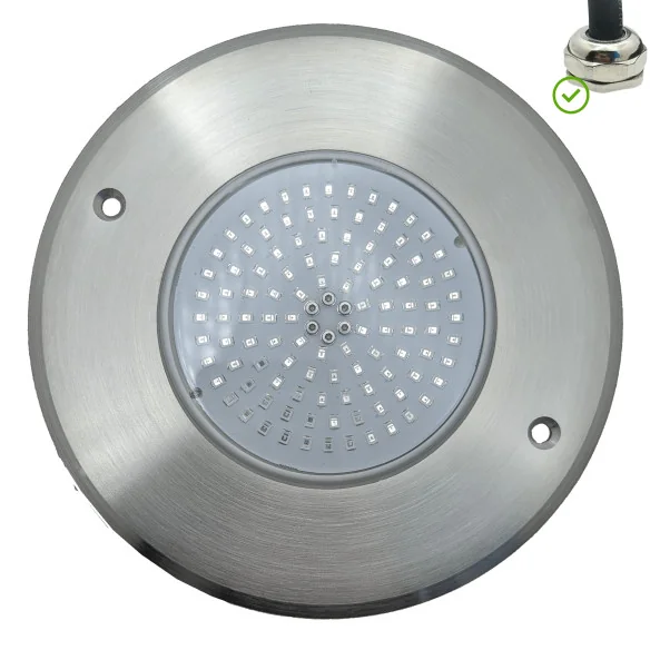 Spot LED blanc froid en acier inoxydable pour piscine Ø16CM 10W