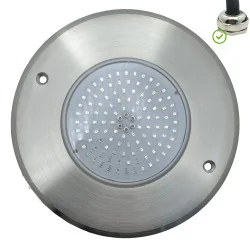 Spot LED RVB ON/OFF Acier inoxydable 16CM ø 10W + Contrôleur 2