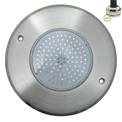 Projetor LED RGB ON/OFF Aço Inoxidável 16CM ø 10W + Controlador