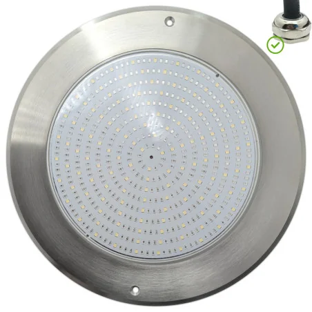 Projetor LED RGB ON/OFF Aço Inoxidável 28CM ø 35W + Controlador