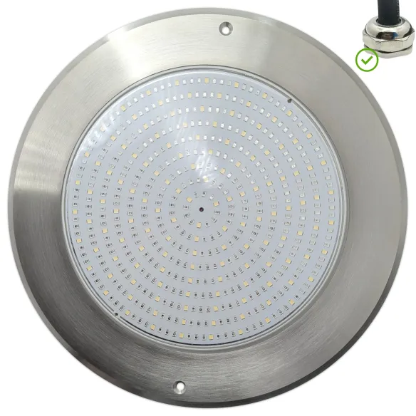 Spot LED RVB ON/OFF Acier inoxydable 28CM ø 35W + Contrôleur