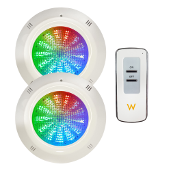 Saving Pack: 2 LED Spotlights RGB ON/OFF 35W for Swimming Pool + Controller