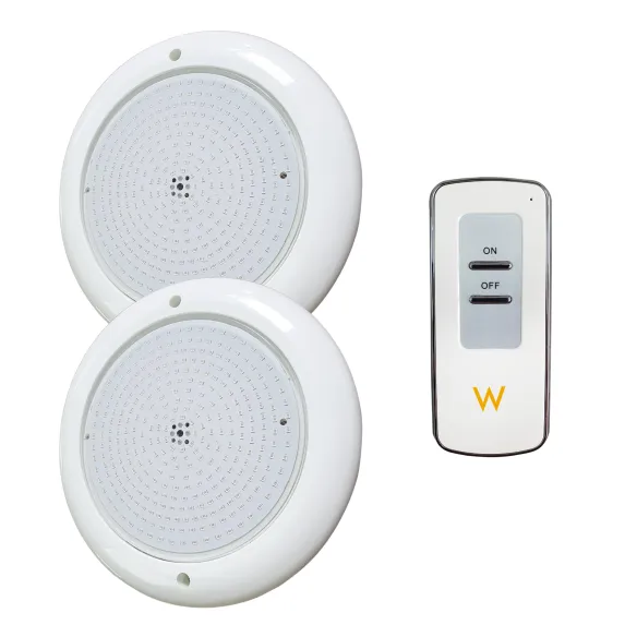 Lot de 2 projecteurs à LED blanches avec télécommande Swimhome