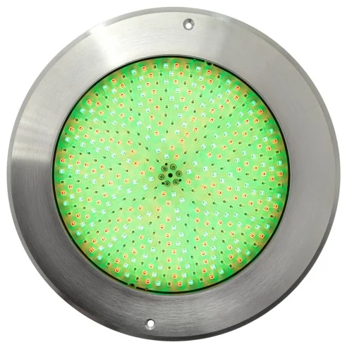 Foco LED piscina RGB 4 hilos 12V DC Ø28 cm ultrafino | Inox 316
