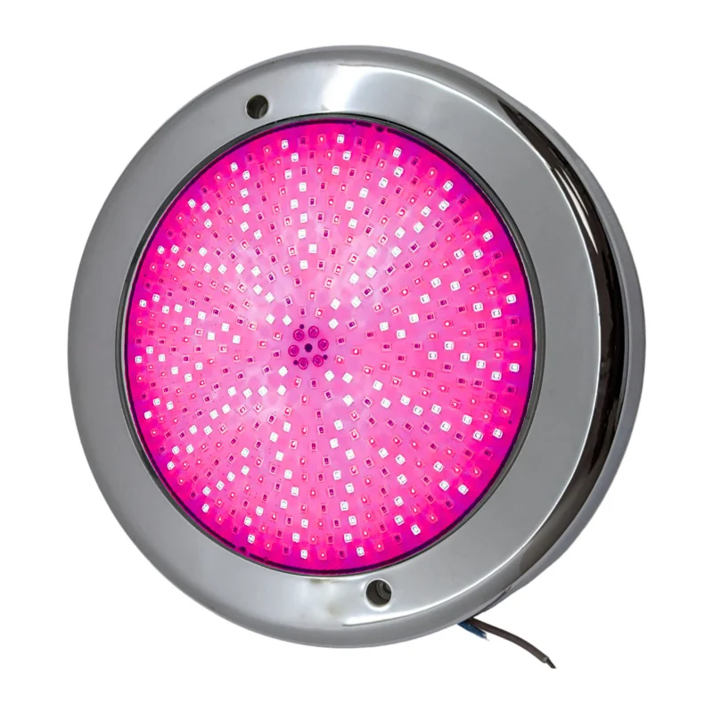 Foco LED RGB de Aço Inoxidável para Piscina - Montagem à Superfície