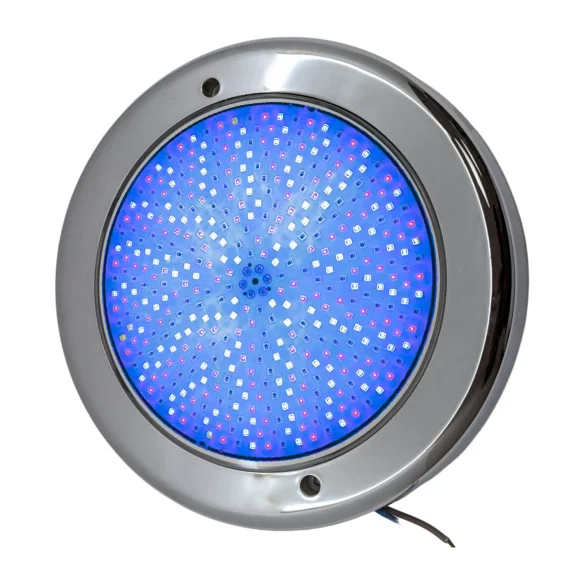 Foco LED RGB de Aço Inoxidável para Piscina - Montagem à Superfície