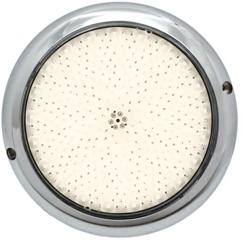 Foco LED piscina blanco 12V AC de superficie Ø15 cm | Acero inoxidable