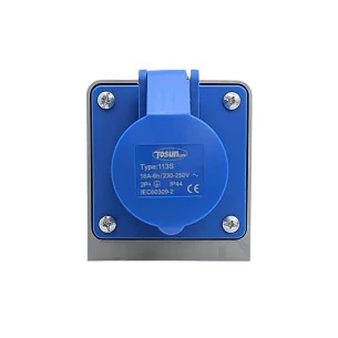 Prise Mâle Industrielle 16A 230V | 2P+T Bleu | IP44 | Connecteur CETAC