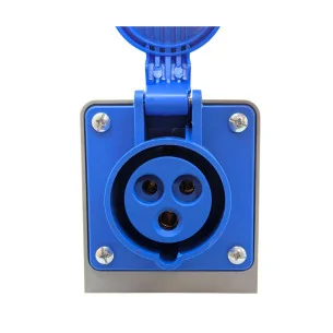 Industrial Male Plug 16A 230V | 2P+E Blue | IP44 | CETAC Connector 2