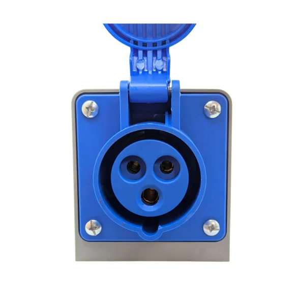 Ficha Macho Industrial 16A 230V | 2P+T Azul | IP44 | Conector CETAC