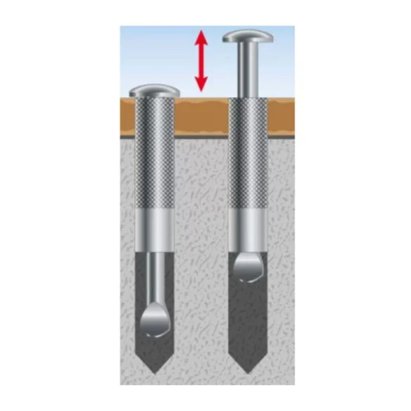 Ancrage escamotable Ø12 mm pour bâche de piscine | Inox