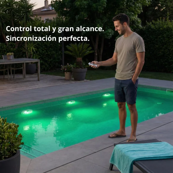 Control remoto sincronizado para piscina