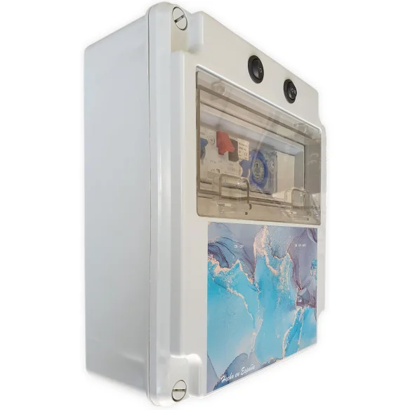 Cuadro eléctrico para piscina con transformador y Contactor para motor apto para Clorador - 3 - 
