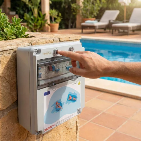Tableau électrique pour piscine avec chlorinateur : : Tableau électrique pour piscine avec chlorinateur Swimhome