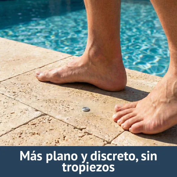 Anclaje escamoteable Ø12 mm para cubierta de invierno | Inox 304