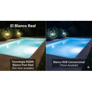 Kit 2 Swimming Pool Floodlights RGBW 35W | Real White Light + WiFi + Remote control 2